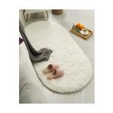 ALgorand Home Post Peluş Oval Halı Fil Dişi Tüylü Yumuşak, Yıkanabilir, Kaymaz Taban Dekoratif