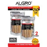 Algro Kurutulmuş Dana Kuyruk Çiğneme 2x120 gr Köpek Ödülü Maması