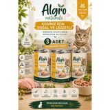 Algro Premium Kedi Konserve Maması Tavuklu 415 Grx 3 Konserve