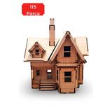 ALGWOOD Ahşap Çiftlik Evi Maketi - 115 Parça 3D Puzzle - 3D Puzzle Oyuncak ve Dekor