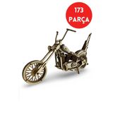 ALGWOOD Chopper Tarzı Ahşap Motosiklet Maketi | Orta Seviye 3D Puzzle 173 Parça