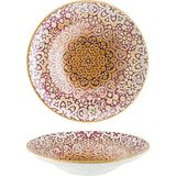Alhambra Burgundy Gourmet 27CM 400CC 6 Adet Porselen Çukur Tabak Bordo