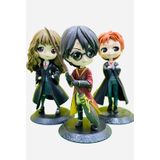 Ali Juguetes Quidditch at Hogwart Harry Potter Ron Weasley Hermione Granger 15 cm Pvc Action Figür Üçlü Set