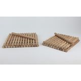 Ali Wooden Aliwooden 25 Çift Stoplu Ritim Çubuğu - Naturel Ahşap