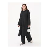 ALİA Aerobin Basic Tunik&Pantolon Büyük Beden İkili Takım - Siyah -