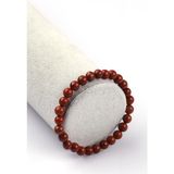 Alibaba Doğaltaş Red Jasper Doğal Taş Bileklik 6mm Küre Kesim