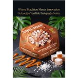 ALİBABA GIDA Gurme Tuzlu Karamel Lokum 240 gr - Lüks Altıgen Kutu, Kahve Yanı İkramlık & Özel Hediye