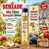 Alıç Elma Karışımı Sirkesi 250 Ml Cam Şişe Doğal Fermente, Katkısız