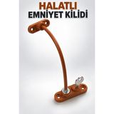 Alıç Halatlı Emniyet Kilidi – Anahtarlı Çelik Halatlı Pencere ve Kapı Güvenlik Kilidi - Kahverengi