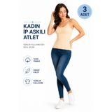 Alıç Kadın İp Askılı Atlet (TUTKU YETKİLİ SATICISI) - Pamuklu Rahat Kalıp Günlük Kullanım İç Giyim – 3 ADET
