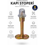 Alıç Kapı Stoperi Duvar Koruyucu Zemin Tipi Metal Kapı Durdurucu Darbe Emici Silikon Başlıklı Vidalı Kapı Tamponu - 4 Adet