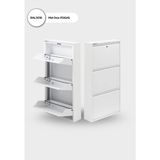 Alıç Kilitli Metal Ayakkabılık Dolabı 3 Kapaklı Duvara Monte Ergonomik Tasarım 103X50X15 cm 0.7 mm Dkp Sac ve Montaj Vidaları - Beyaz