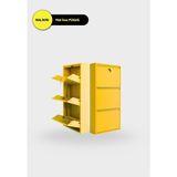Alıç Kilitli Metal Ayakkabılık Dolabı 3 Kapaklı Duvara Monte Ergonomik Tasarım 103X50X15 cm 0.7 mm Dkp Sac ve Montaj Vidaları