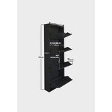 Alıç Kilitli Metal Ayakkabılık Dolabı 4 Kapaklı Duvara Monte Ergonomik Tasarım 136X50X15 cm 0.7 mm Dkp Sac ve Montaj Vidaları - Siyah