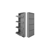 Alıç Kilitli Metal Ayakkabılık Dolabı 4 Kapaklı Duvara Monte Ergonomik Tasarım 136x50x15 cm 0.7 mm DKP Sac Ve Montaj Vidaları
