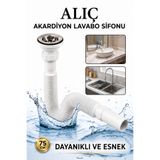 Alıç Körüklü Lavabo Sifonu Esnek Gider Borusu Evye Atık Su Tahliye Hortumu