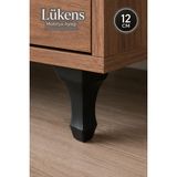 Alıç Lükens Mobilya Ayağı 4 Adet 12 cm Siyah Metal Tv Ünitesi Koltuk Sehpa Ayağı Modern Dekoratif Ayak