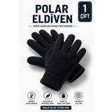 Alıç Polar Eldiven Soğuk Hava İçin Sıcak Tutan Yumuşak Dokulu Kışlık Eldiven - 1 Adet