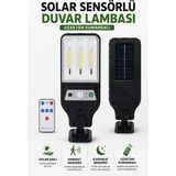 Alıç Solar LED Duvar Lambası Hareket Sensörlü Uzaktan Kumandalı Güneş Enerjili Dış Mekan Bahçe Aydınlatma Lambası - 1 ADET