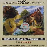 Alice A106 Klasik Konser Gitarı Telleri, Naylon, Sert Tension - Çok Renkli