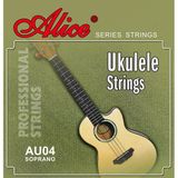 Alice Au04 Ukulele Tel Seti - Modified Nylon (Eğitim - Parlak Ton) | Modifiye Edilmiş Naylon Yapı, Parlak Ada Sesi Ve Yumuşak Çalım Hissi | Uyum: Soprano Ve Concert Ukulele Modelleri (4'Lü Tam Takım S