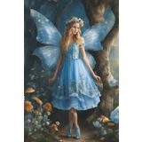 Alice In Wonderland Fairy in forest Flowers: Wonderland Series Notebook/ Journal, 120 pages; by: Blue Pixie Creations