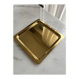 Alice Lüx Gold Kare Servis Sunum Tepsisi / Sunumluk /
