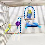 Alice Shop Kuş Yatağı Salıncak Stres Ipli Zilli Toplu Tünek 3 Ürün Birlikte