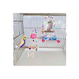 aliceshop 3lü Set Kuş Yatağı Salıncak Stres İpli Zilli Toplu Tünek