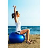 Alida 65 Cm Mavi Pilates Topu Ve Şişirme Pompası, Yoga Plates Egzersiz Topu Ball