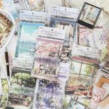 Alideco 180 adet Karalama Defteri Kağıdı Vintage Suluboya Manzara Scrapbooking Kağıdı Günlük Malzemeleri için, Önemsiz Dergiler için Dekoratif El İşi Kağıdı (fengjingyiyu)