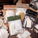 Alideco 400 adet Karalama Defteri Kağıdı Vintage Dantel Film Sınır Scrapbooking Kağıdı Günlük Malzemeleri için, Önemsiz Dergiler için Dekoratif El İşi Kağıdı (huiyixuzhang)