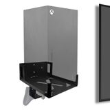 ALIENERGY Xbox Series X için Duvar Montajı (Konsol ve Aksesuarları Güç Düğmesi ile TV'nin Yakın veya Arkasına Monte Edin), XSX Sistemi için Duvar Rafı Braket Kiti