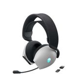 Alienware Üç Modlu Kablosuz Oyuncu Kulaklığı AW725H – Beyaz – 545-BBFV Dolby Atmos, AI gürültü bastırma, AlienFX-RGB, Tri-Mode bağlantısı, 55 saat pil ömrü Lunar Light