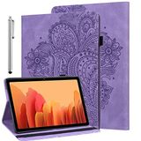ALILANG iPad Mini 6 2021 (6. Nesil) 8,3 inç Stylus, Çoklu Görüş Açıları PU Deri Stand Flip Kapak iPad Mini 6 Tablet Kılıfı için - Mor