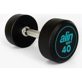 Alin ALİN Sport 40 KG Kauçuk Kaplı Profesyonel Olimpik DUMBBELL ( Dambıl ) - Siyah