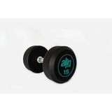 Alin Sport 15 kg Kauçuk Kaplı Profesyonel Olimpik Dumbbell ( Dambıl ) - Siyah