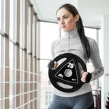 Alin Sport 20 KG Profesyonel Kauçuk Kaplı Olimpik Plaka / Ağırlık Plakası ( Flanş )