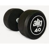 Alin Sport 40 kg Kauçuk Kaplı Profesyonel Olimpik Dumbbell ( Dambıl ) – Beyaz Alin - Siyah
