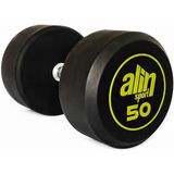 Alin Sport 50 kg Kauçuk Kaplı Profesyonel Olimpik Dumbbell ( Dambıl ) – Sarı Alin - Siyah