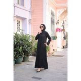 Alin Taşlı Ferace - Siyah - 48