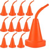 ALINK Pipetli 12'li Paket Yarış Arabası Bardakları, İnşaat Partisi Şekerleri, 10 Oz Trafik Yol Konisi Parti Bardakları Çocuklar için Araba Temalı Doğum Günü Partisi Dekorasyon Malzemeleri, Turuncu