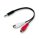 ALINNA Akıllı Telefonlar, Tabletler, MP3, Ev Sineması, HDTV, Oyun Konsolları, Hi-Fi Sistemleri ve Daha Fazlası için 8 İnç 3,5 mm Erkek - 2 RCA Dişi Jack Stereo Ses Y Kablo Adaptörü (10'lu Paket)