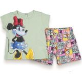 Alinna Minie Mouse Kız Bebek T-Şhirt. Şort Takım . Renkli Lacost Kumaş Şortlu Takım. - Yeşil - Mint Yeşili - 6 - 9 Ay