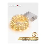 ALION 10 Metre 100 LED'li Pilli Peri Led Aydınlatma - Gün Işığı (Atmosfer Işığı)