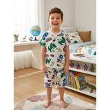 Aliş Kids Erkek Çocuk Pamuklu Beyaz Süper Kaptan Desenli Kısa Kollu Şortlu Yazlık Pijama Takımı - 6 - 7 Yaş