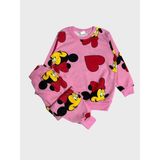 Aliş Kids Kız Çocuk Pamuklu Pembe Kalp Desenli Uzun Kollu Mevsimlik Pijama Takımı