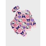 Aliş Kids Kız Çocuk Pamuklu Pembe Sevimli Karakter Desenli Uzun Kollu Göz Bantlı Mevsimlik Pijama Takımı - 4 - 5 Yaş