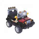 Alis Mega 2 Kisilik 12 Volt Uzaktan Kumandali Akulu Jeep Siyah