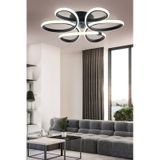 Alis Modern Siyah Plafonyer Tavana Beyaz Isik Sifir Salon Mutfak Yatak Odasi Led Avize